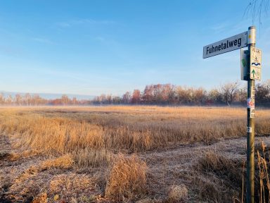 Fuhnetalweg im winterlichen Morgengrauen Fuhnetalweg im winterlichen Morgengrauen